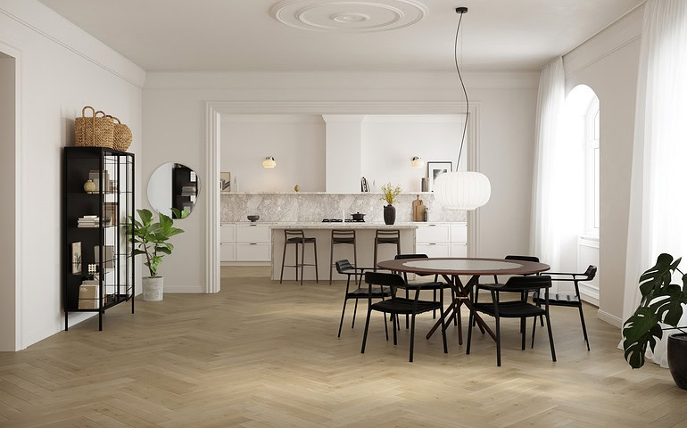 Bastion Fiskeben Eik Lys Vinylgulv